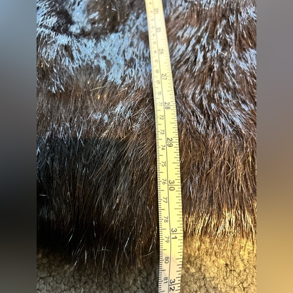 Vintage 80s Brown Nutria Fur Coat Men’s XL XXL Oversized Unisex - Picture 10 of 12